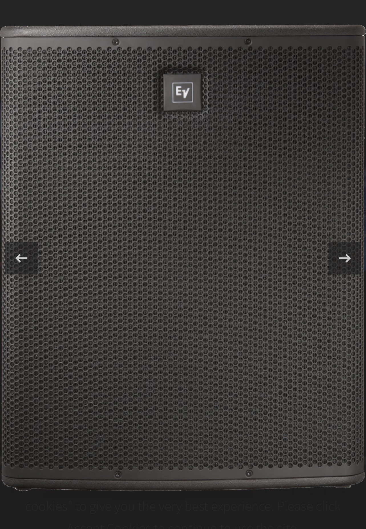 Electro-voice elx118 18" passive subwoofer x1