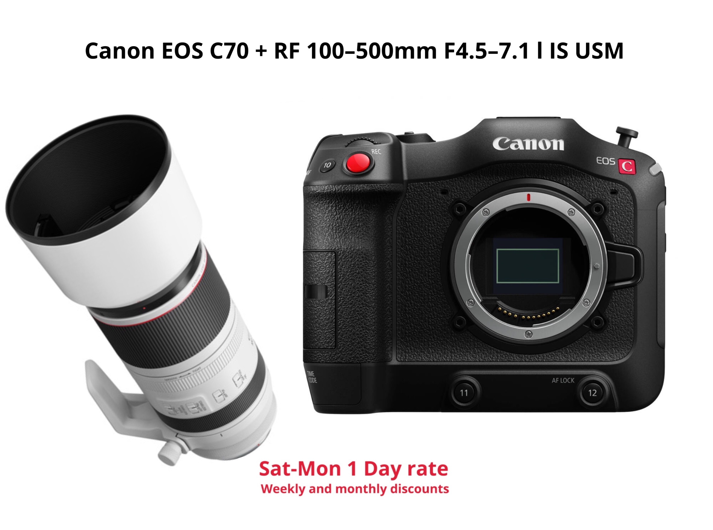 Canon c70 + rf 100-500mm f4.5-7.1
