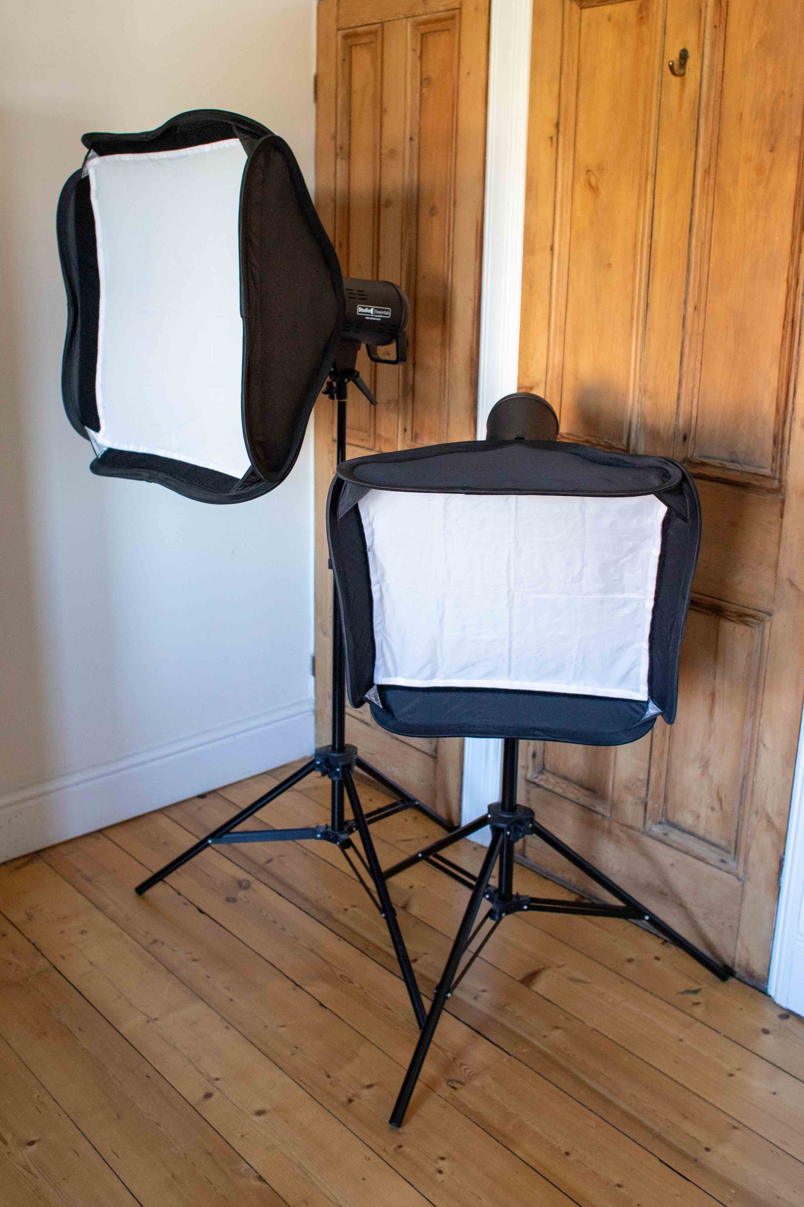 2-head studio light kit for film & photography