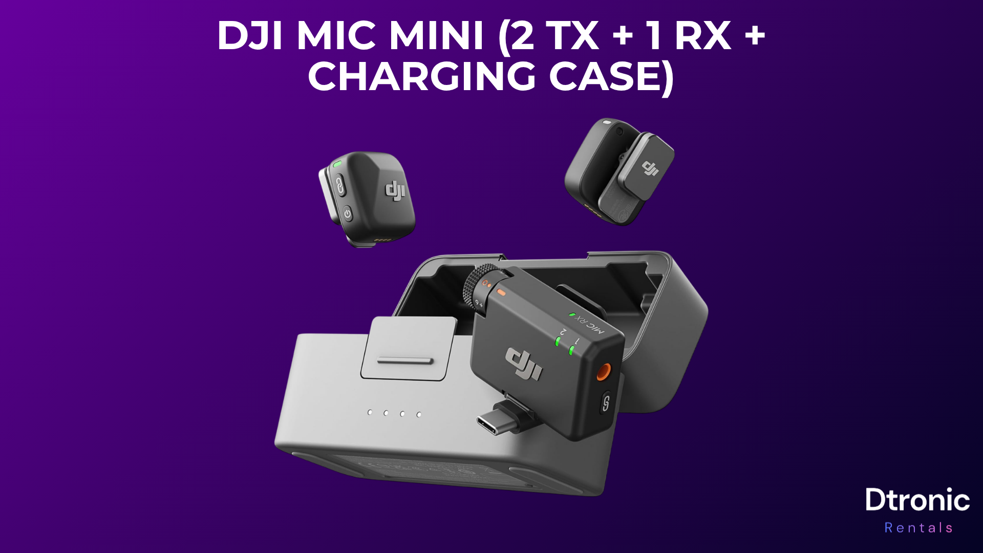 Dji mic mini – wireless microphone kit with charging case