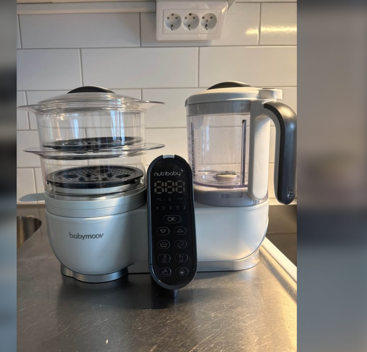 Babymoov nutribaby+ – ångkokare & mixer för barnmat att hyra