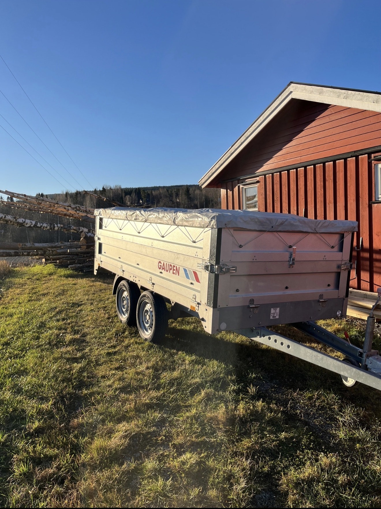 Utleie av gaupen tilhenger 470cm lang, lengde 158 cm bred