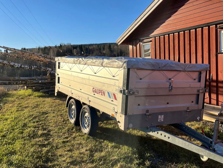 Utleie av gaupen tilhenger 470cm lang, lengde 158 cm bred