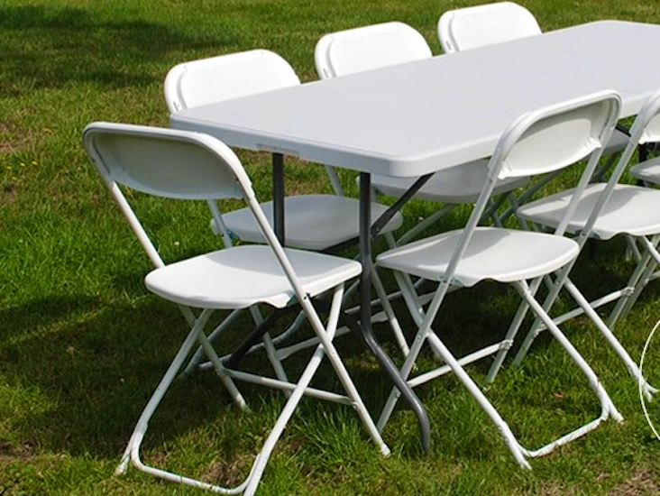 3 klappbord samt 20 stolar