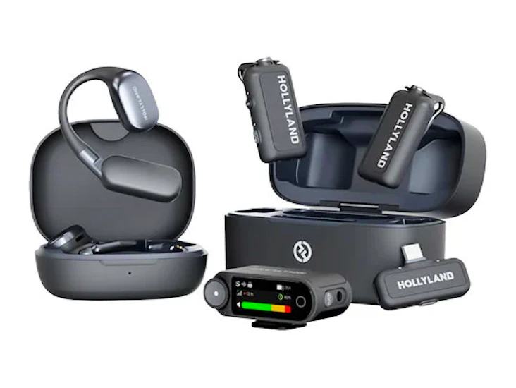 hollyland lark max 2 ultimate combo with wireless audio monitoring,
