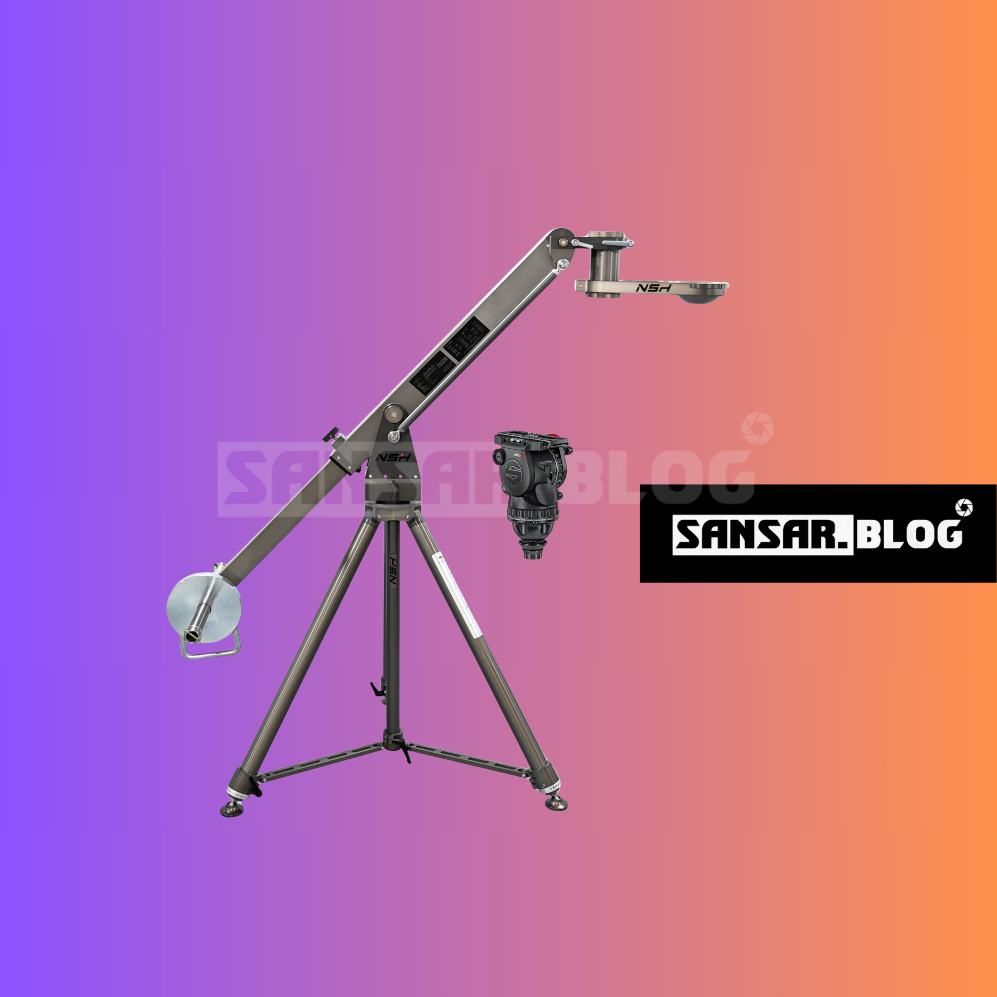 Camera jib arm with 75mm tripod head – ready-to-use cinematic rig