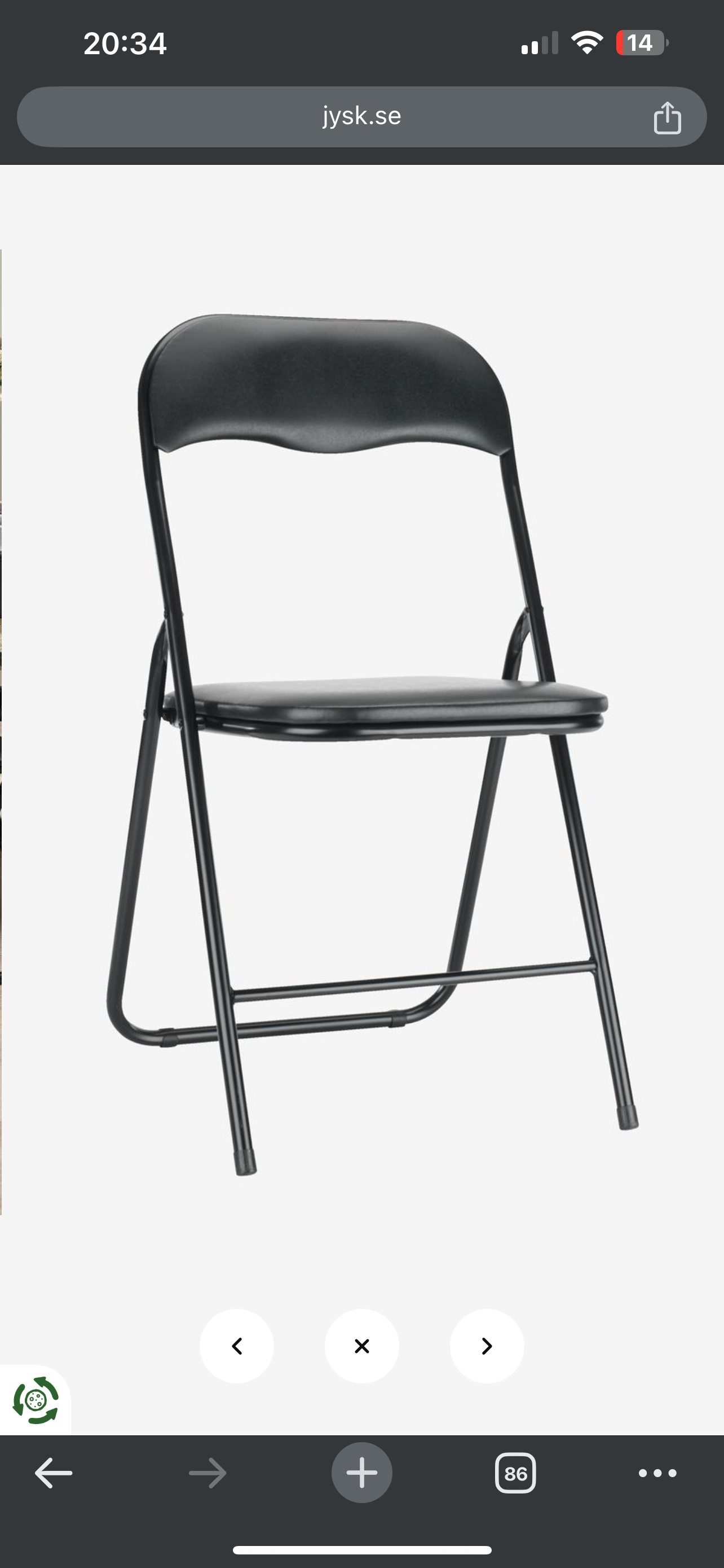 Vadderade klappstolar 