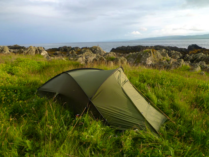 Tält 2p marmot grid, drygt 2kg.