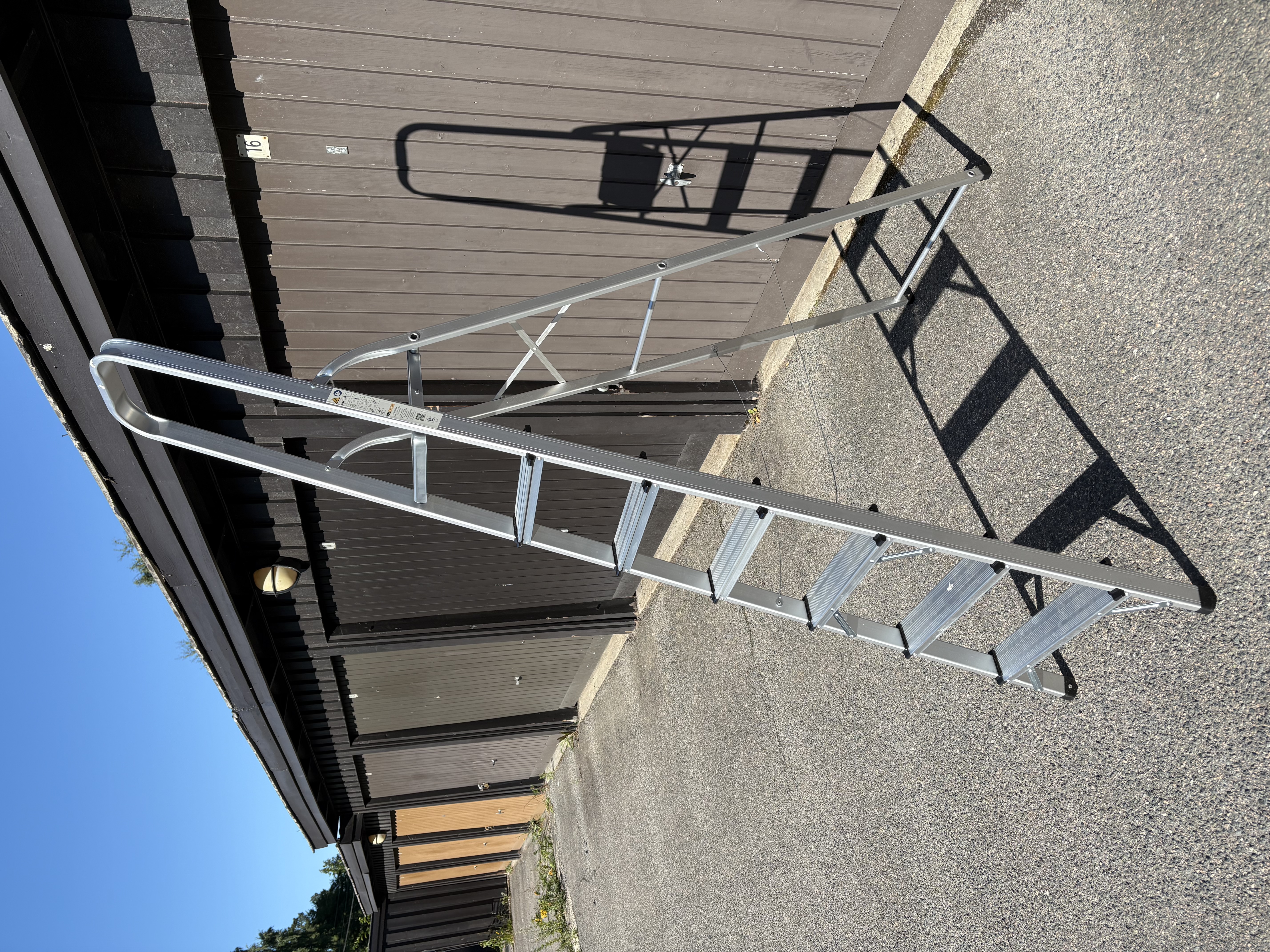Gardintrapp, 7 trinn, 2,25 meter høy