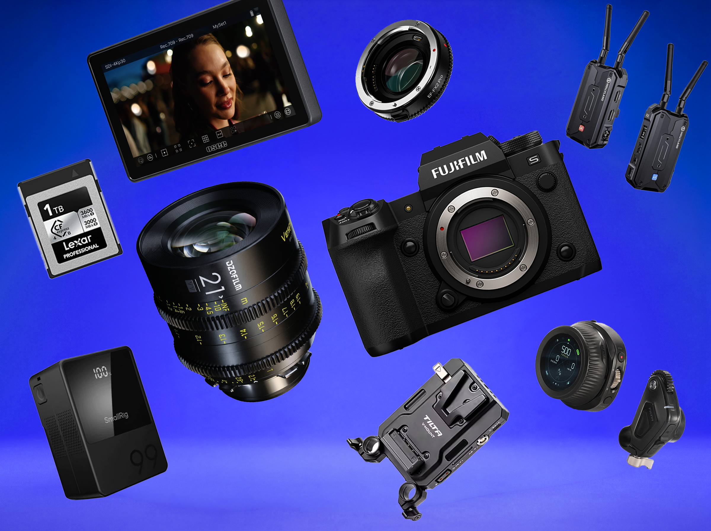 Fujifilm x-h2s 6k cinema rig + 21mm dzo vespid prime | pro video