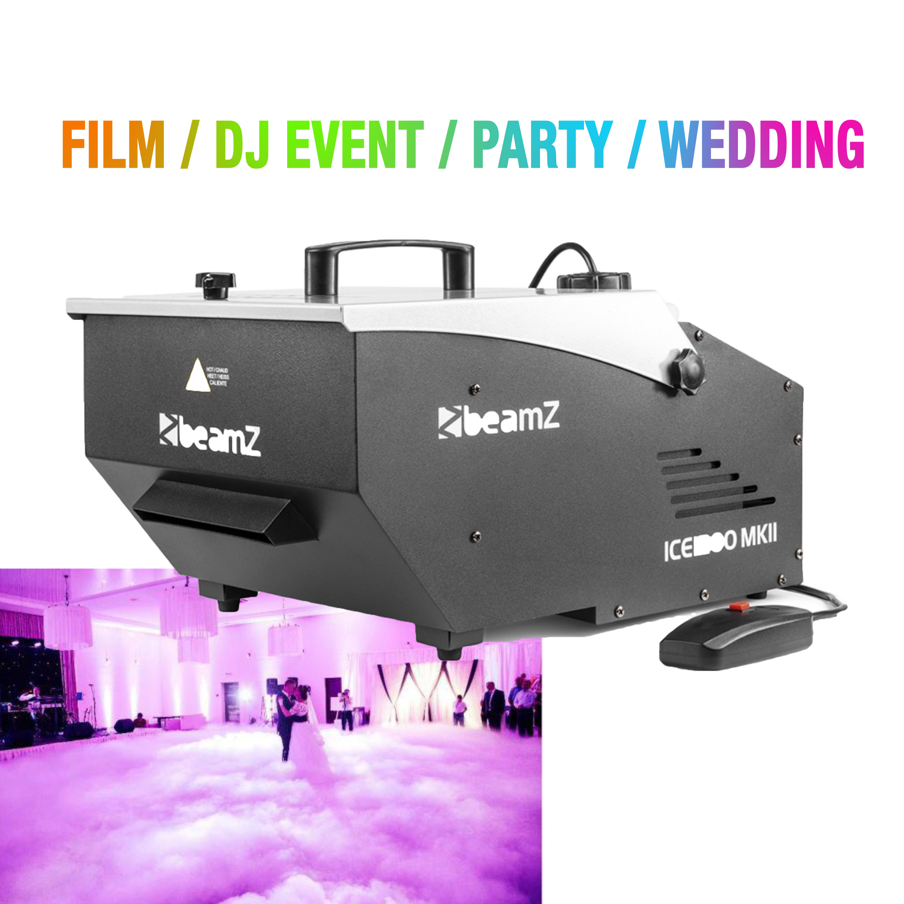 Fog machine low-lying dry ice effect | party smoke machine, dj events / party / wedding mist 