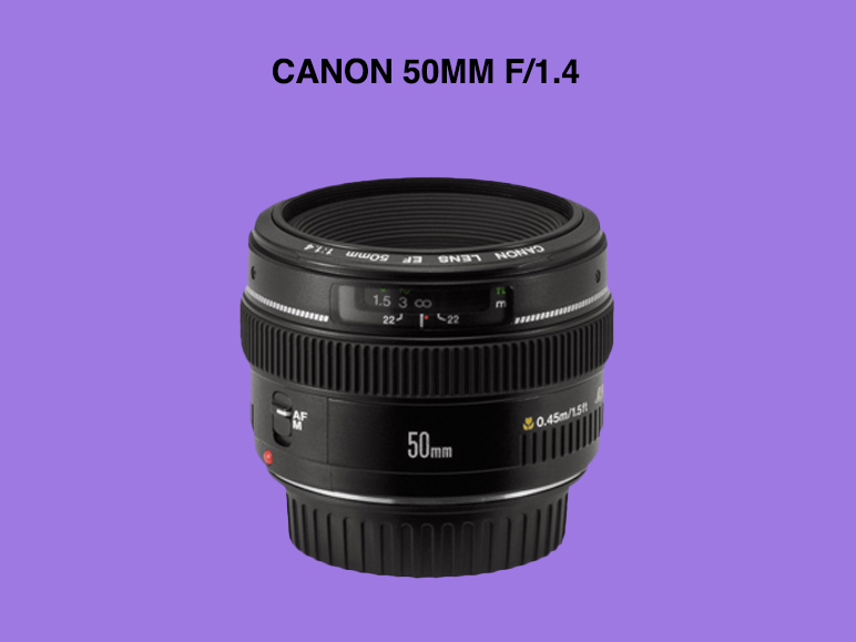 Canon 50 mm f/1.4 lens