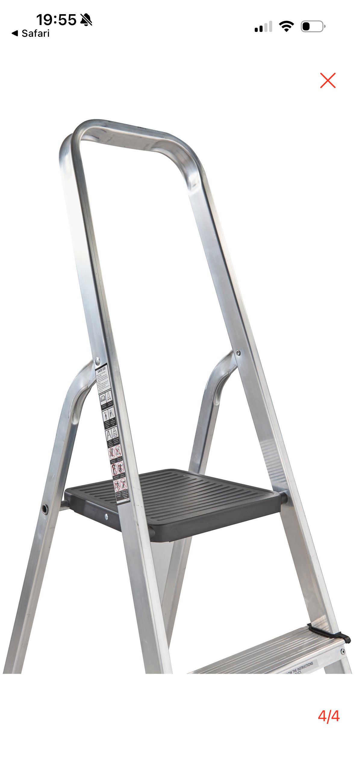 Werner 7 tread high handrail step-ladder