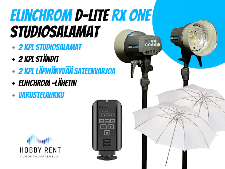 Studiosalama setti - elinchrom d-lite rx one