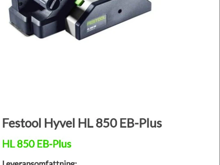 Festool hyvel hl 850 eb-plus