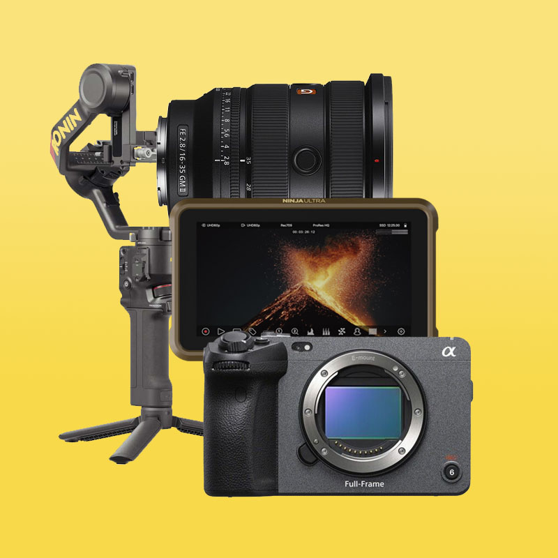 Sony fx3 + 16-35mm f2.8 mk2 + dji rs4 pro + atomos ultra 