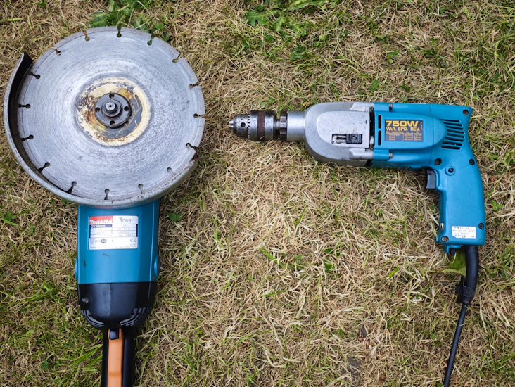 Large angle grinder and drill - 110volt