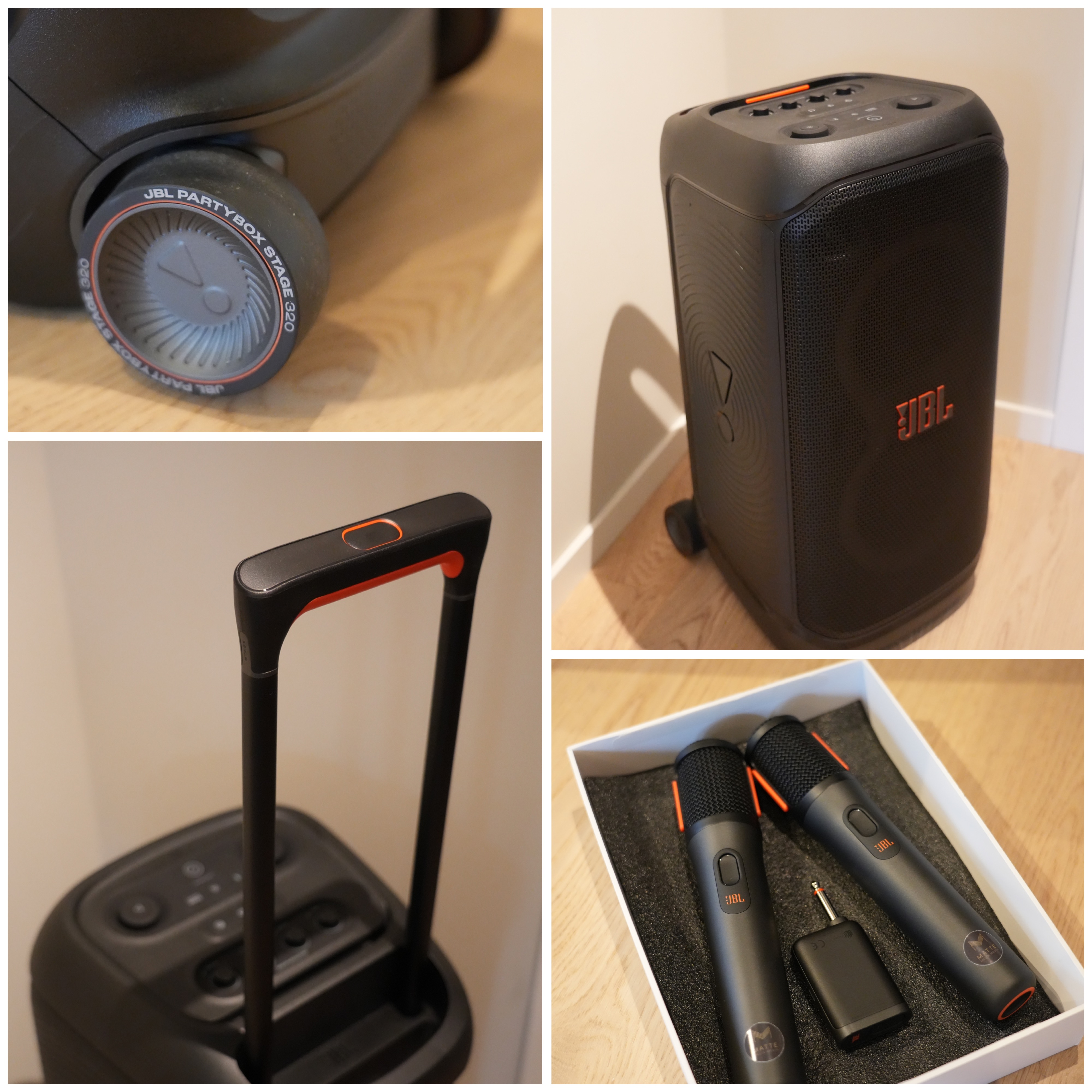 Jbl partybox 320 ink 2 trådlösa mikrofoner 