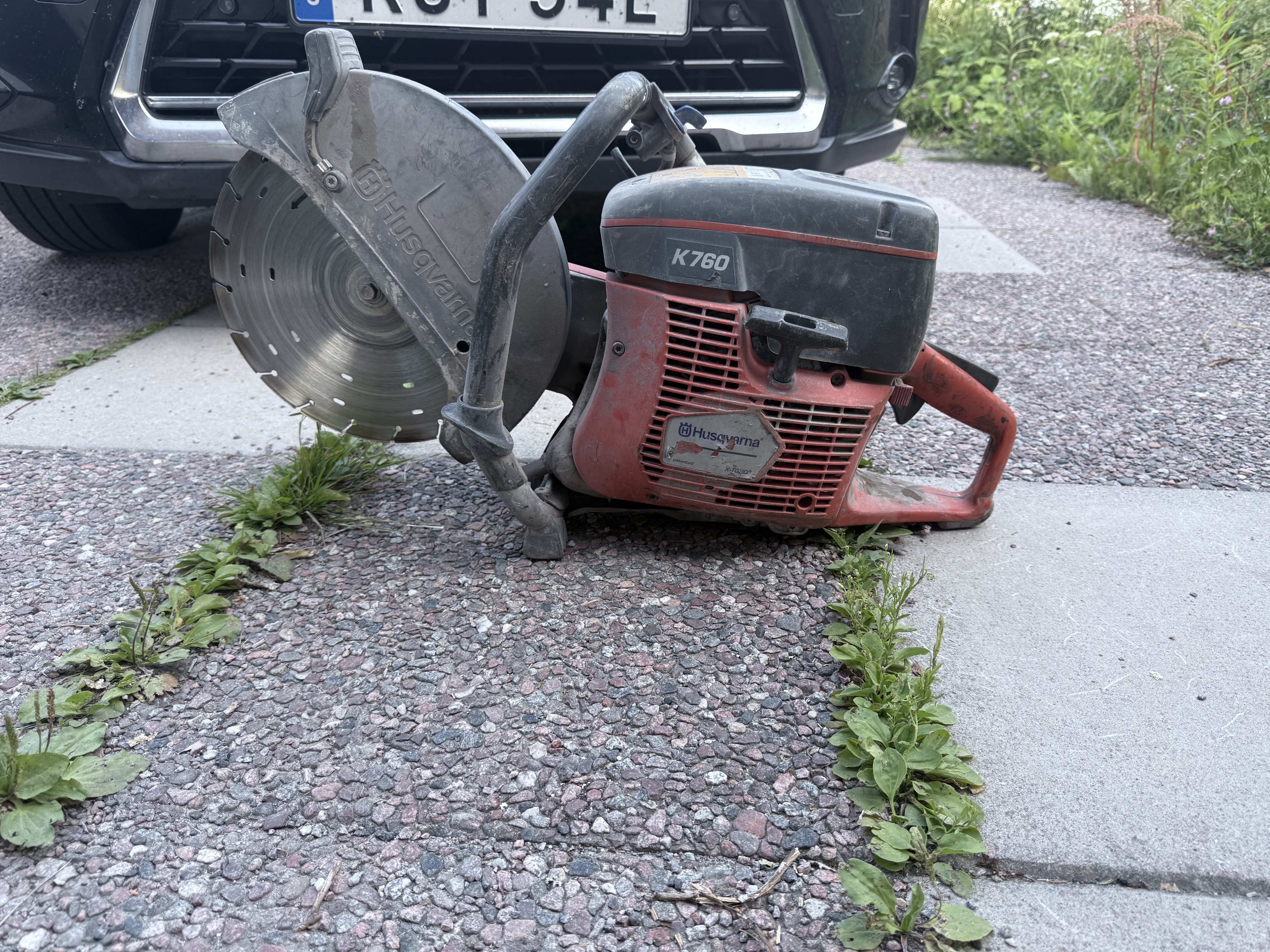 Husqvarna k760 – motorkap för betong, asfalt & sten