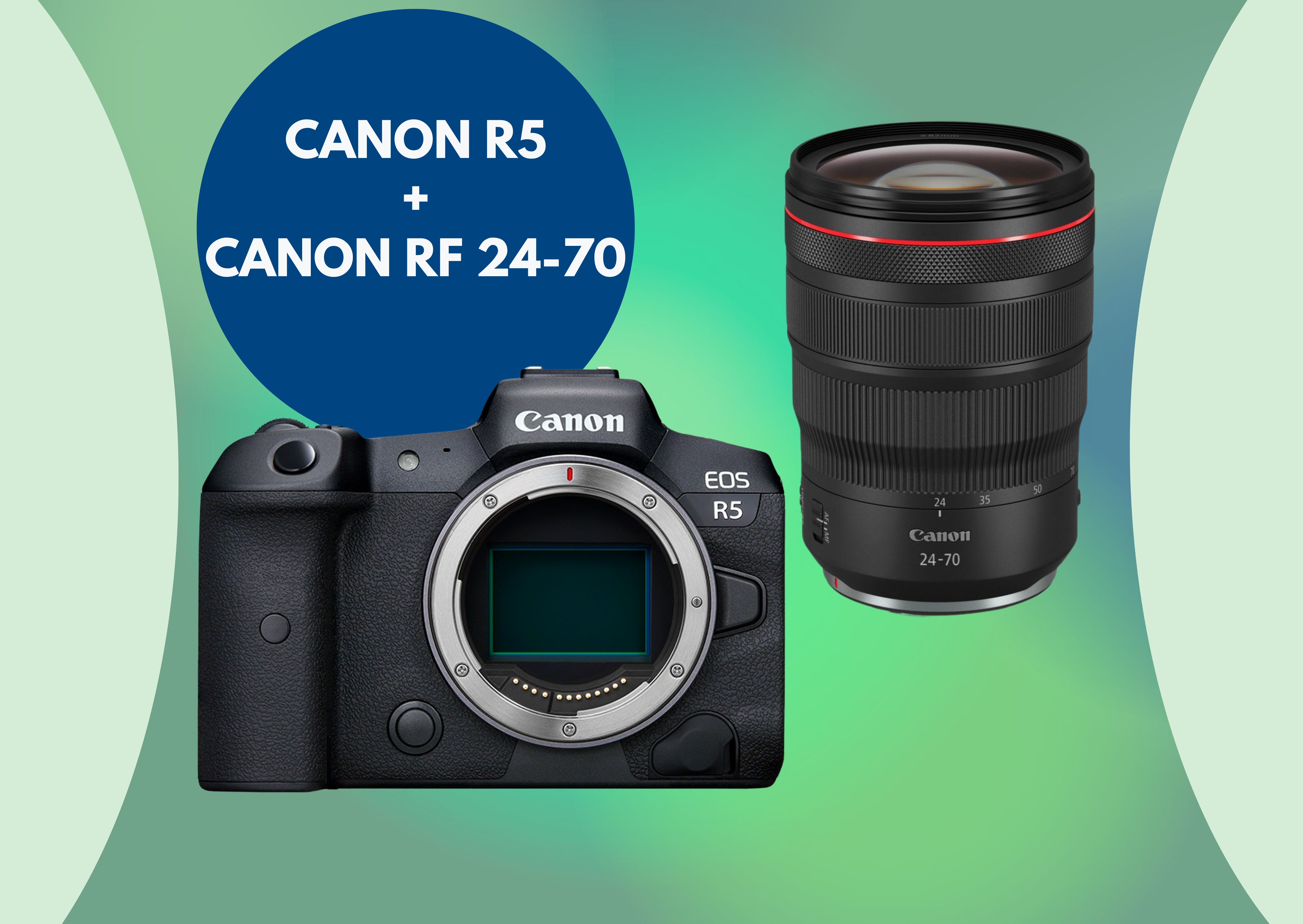 Canon r5 + rf 24-70mm f2.8 l is usm lens