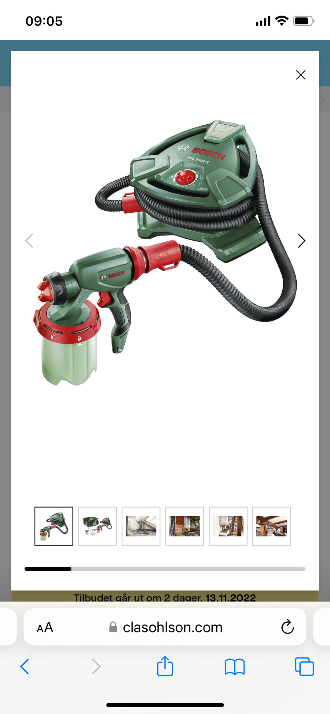 Bosch sprøytepistol til leie