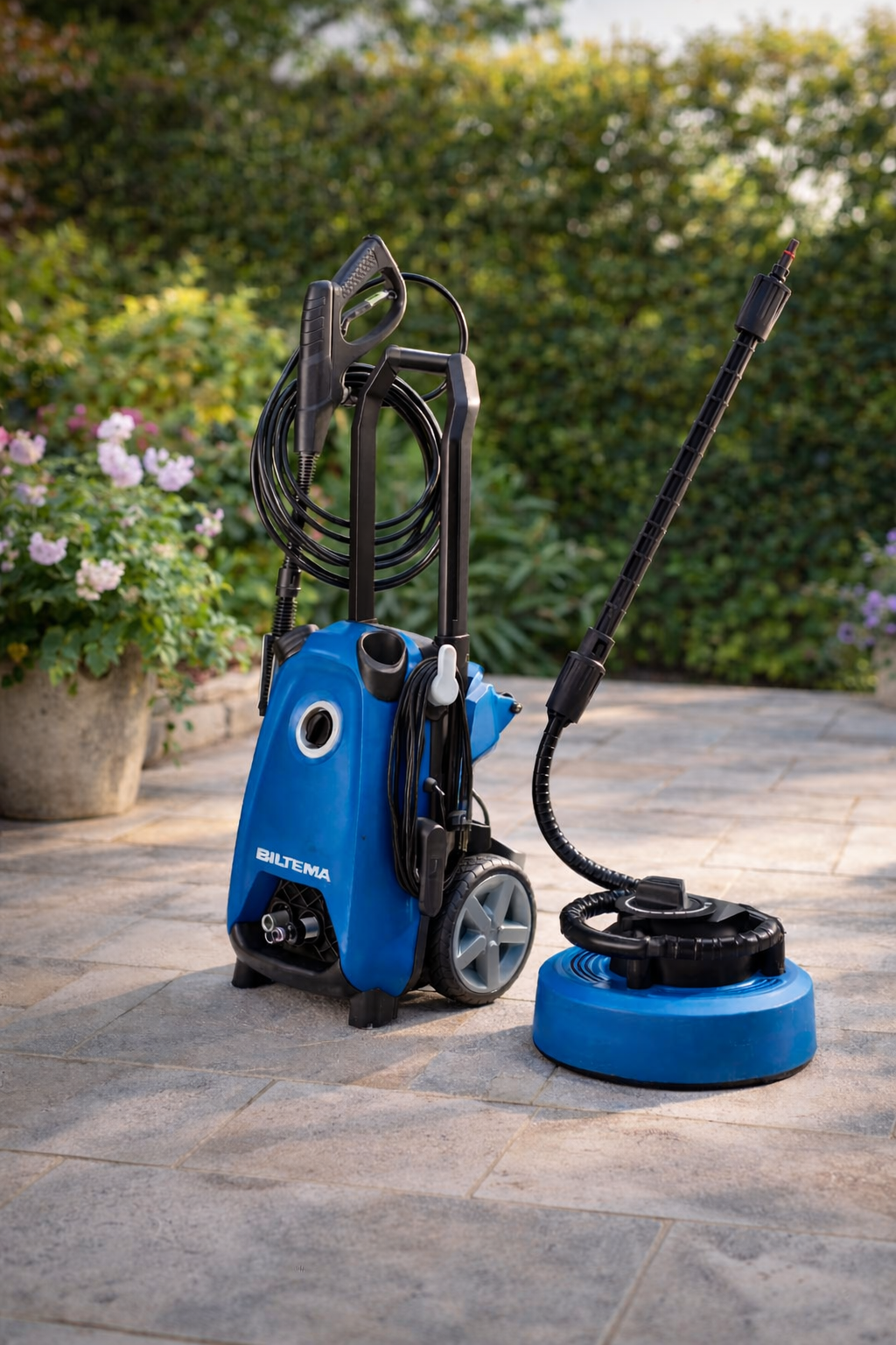 Högtryckstvätt + terrass-/altantvätt (komplett set)