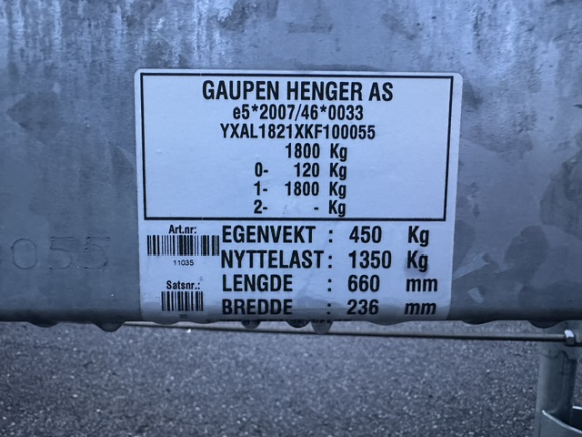 Gaupen l1821 båthenger 