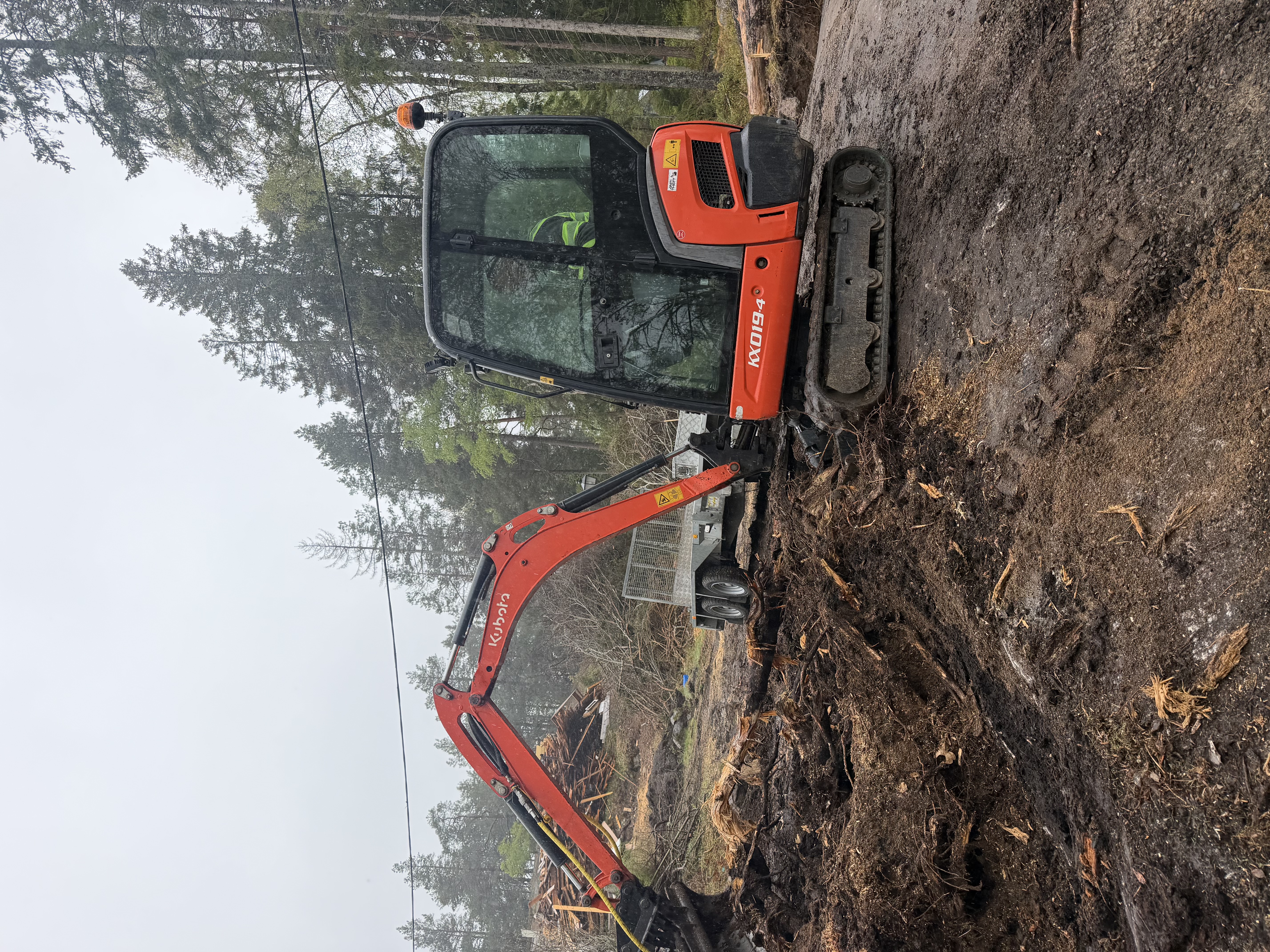 Minigrävare kubota kx019-4 uthyres – 2 ton, stockholm/värmdö
