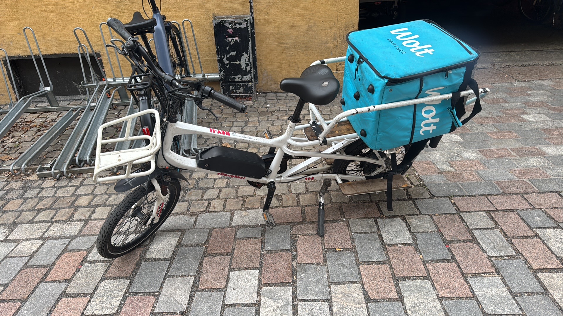 Longtail sykkel holder til på barcode