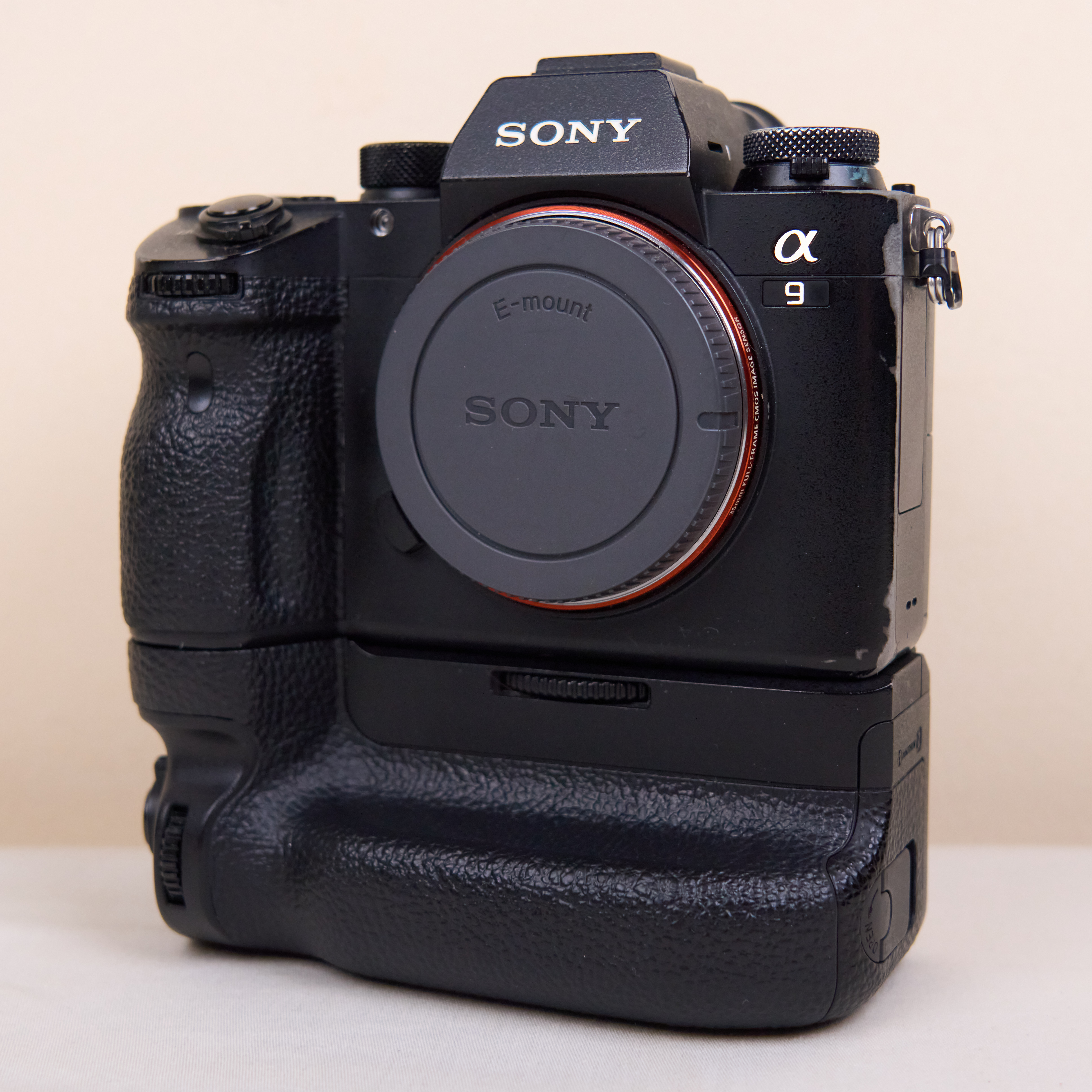 Sony a9 mirrorless camera with vg-c3em vertical grip