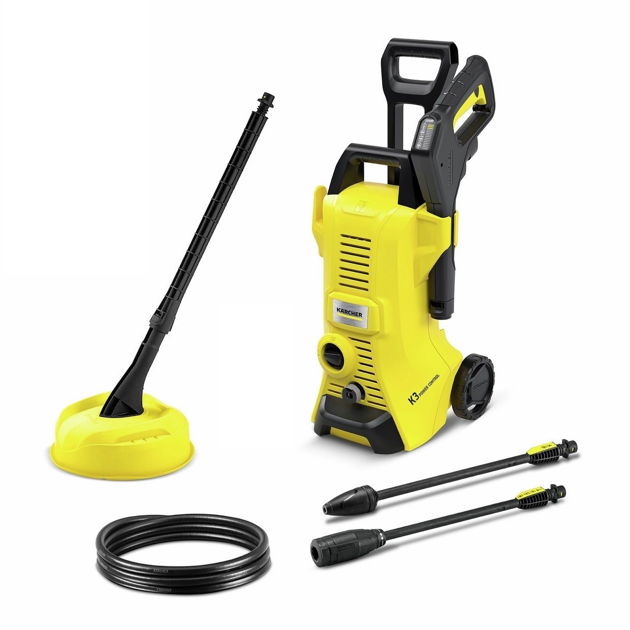 Karcher k3 power control home pressure washer patio cleaner jet washer + hose set