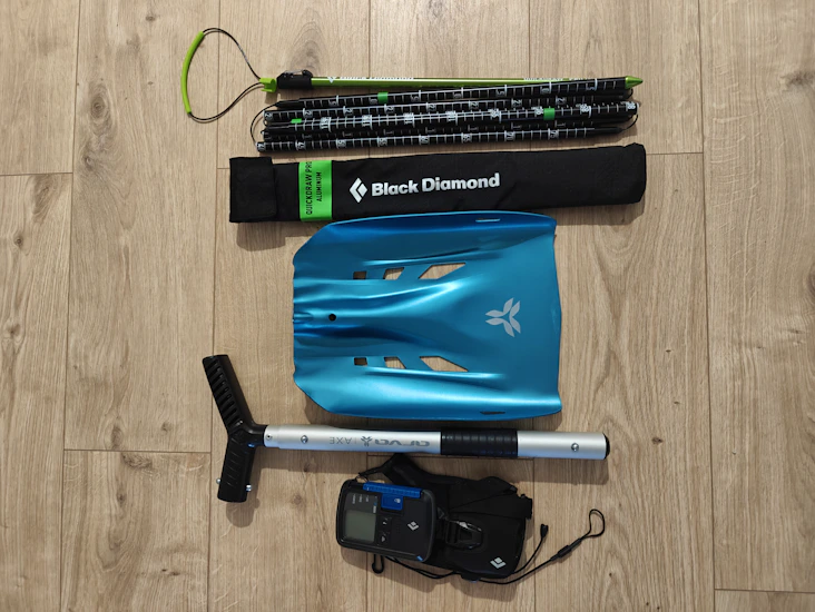 Lumiturvallisuussetti edistynyt (bd guide piippari, arva axe -vyörylapio & bd quickdraw pro -sondi)