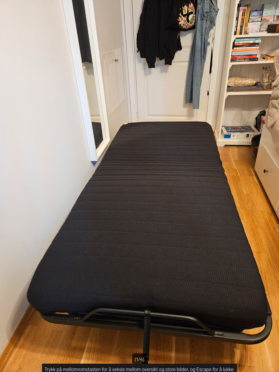 Sammenleggbar ekstraseng med madrass