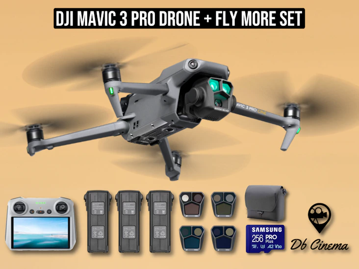 Dji mavic 3 pro drone + 3x batteries + nd filter + 256gb sd card + rc controller