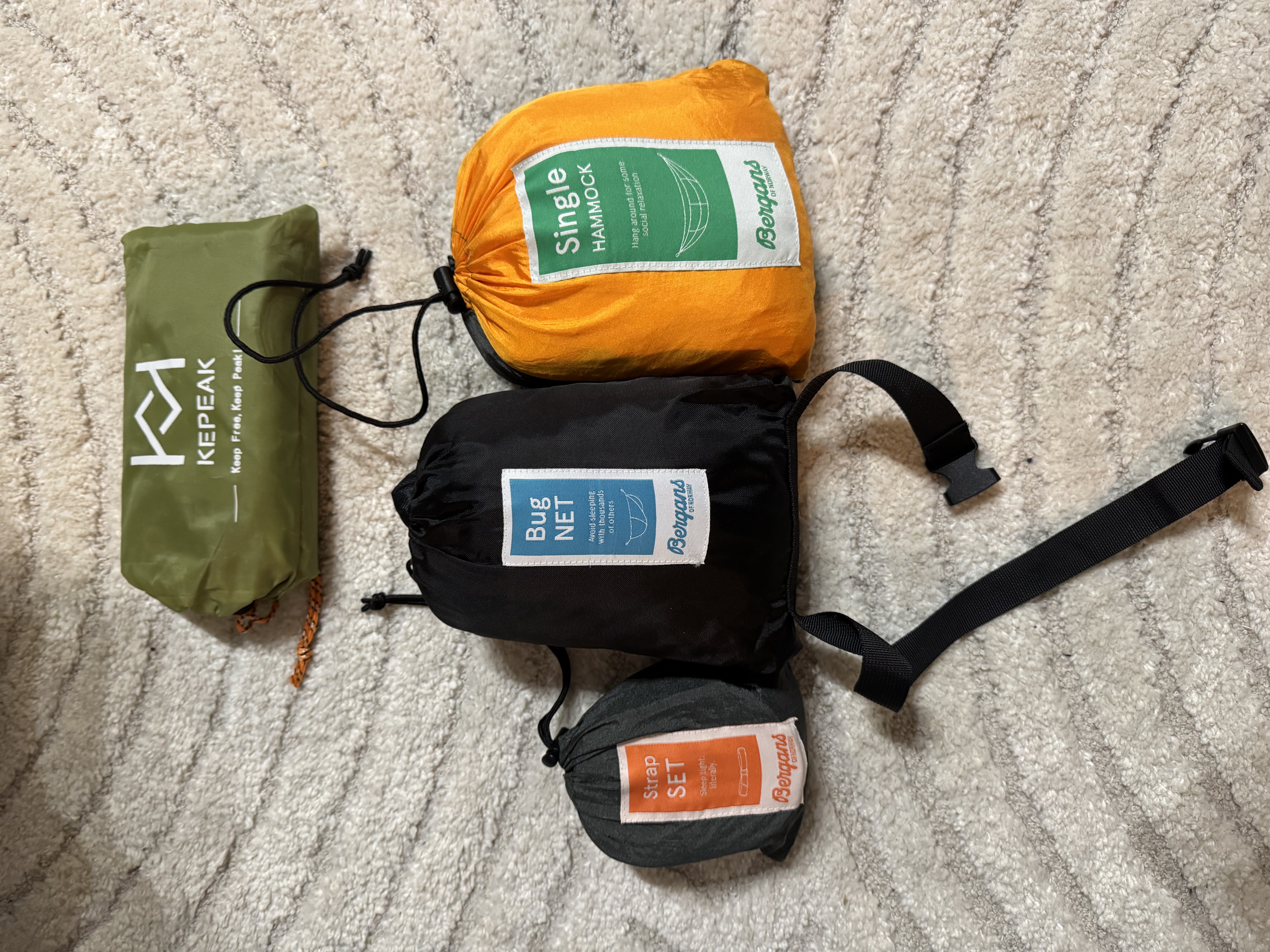 Hengekøye med tilbehør