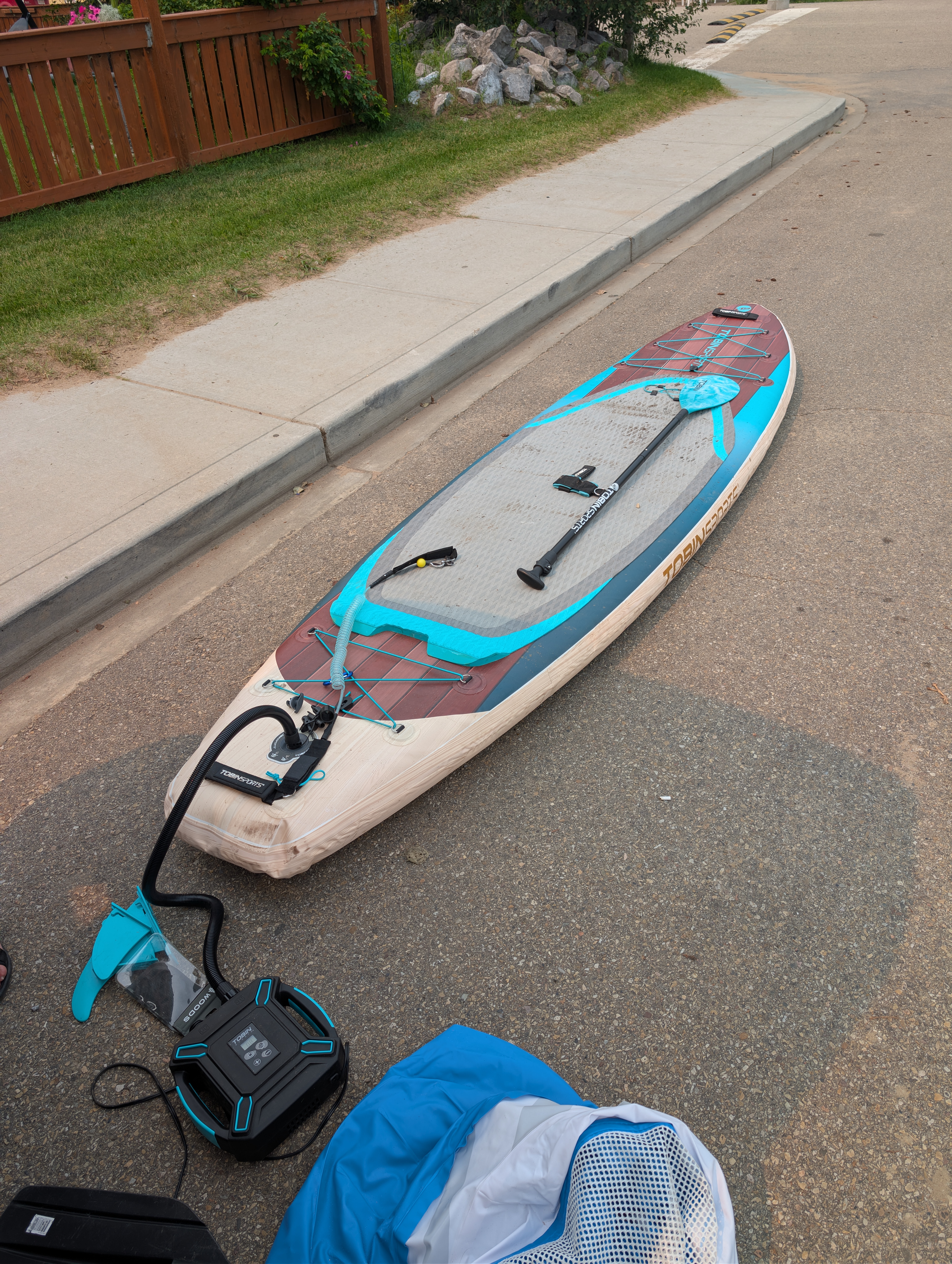 Tobin sports 11'6" inflatable paddle board — full touring package