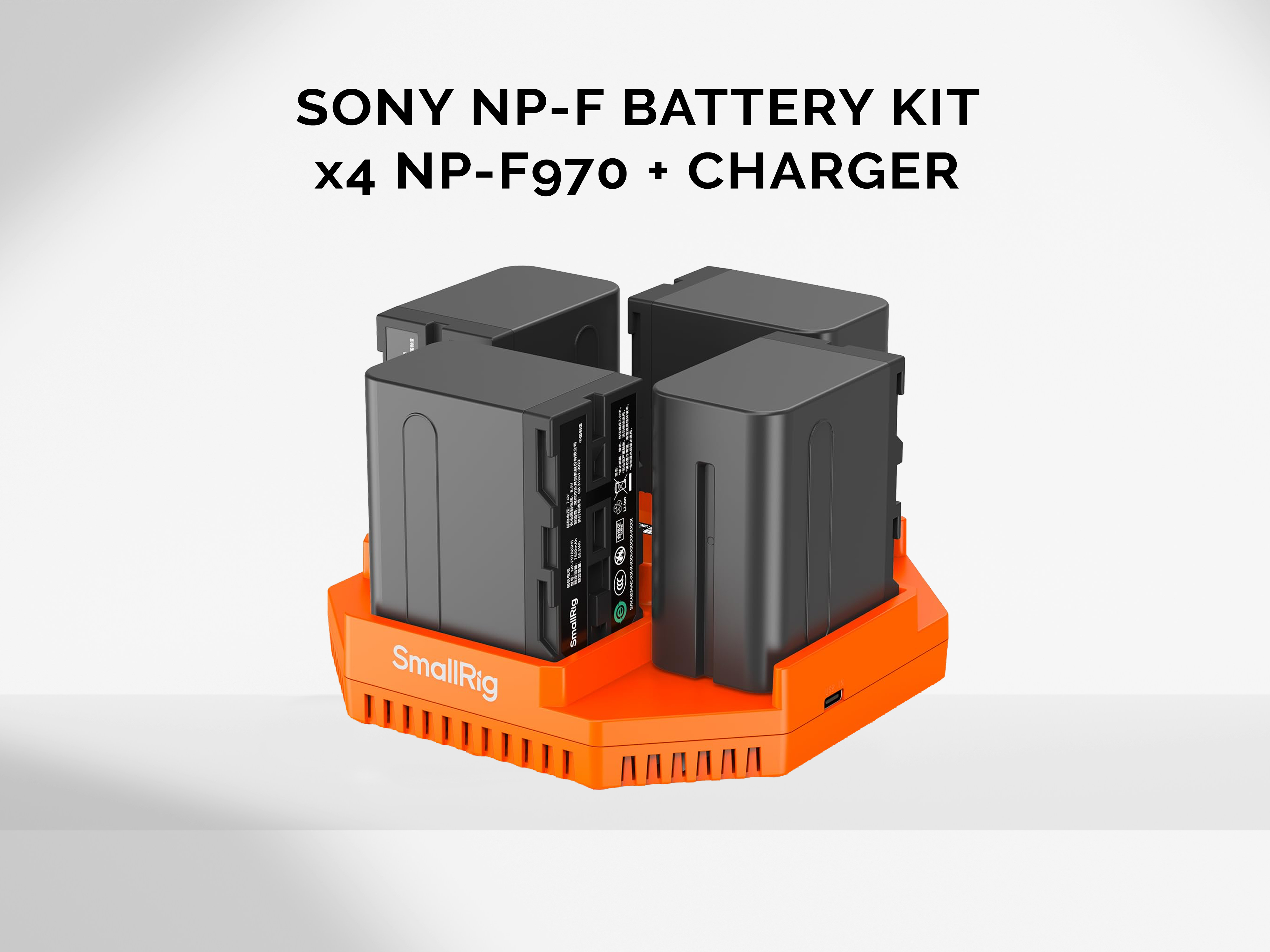 Sony np-f battery kit x4 np-f970 with smallrig charger