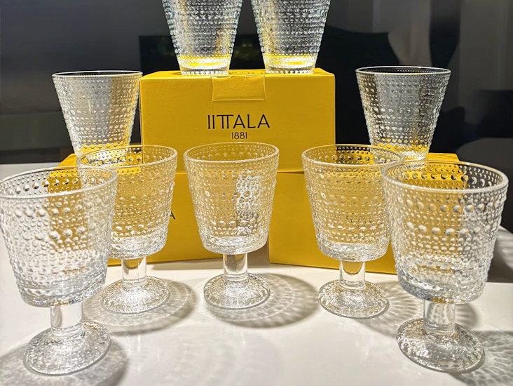 21 kpl kastehelmi juomalaseja