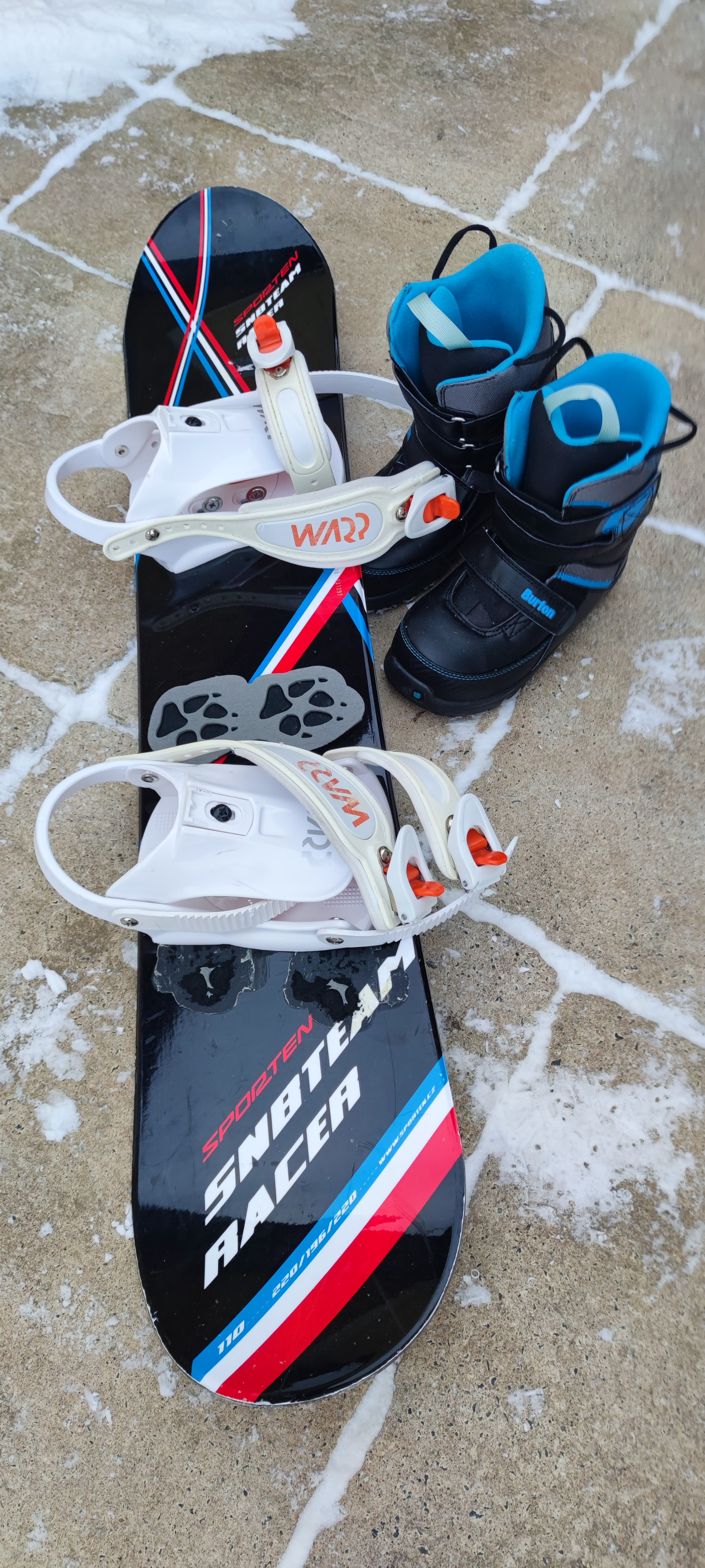 Snowboard 110cm, set