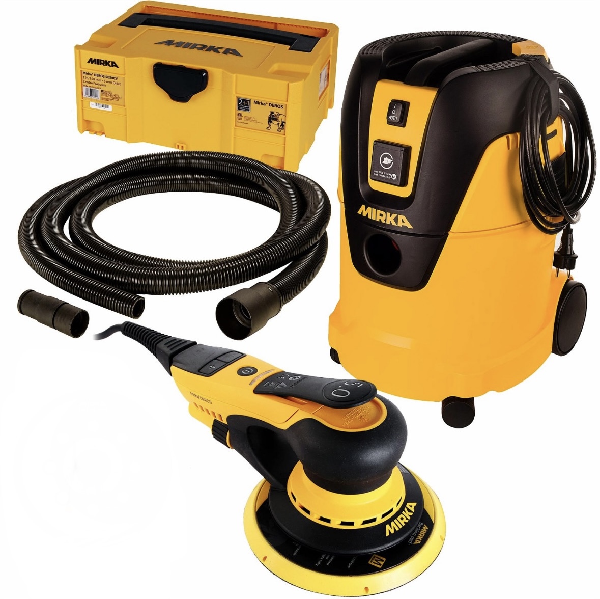 Mirka deros ii slipemaskin m/støvsuger