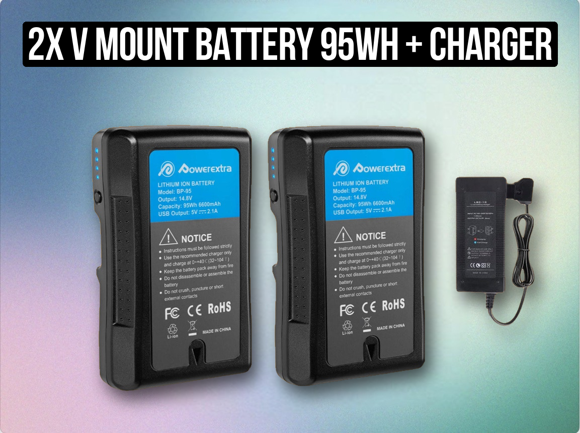 2x v mount battery 95wh + charger