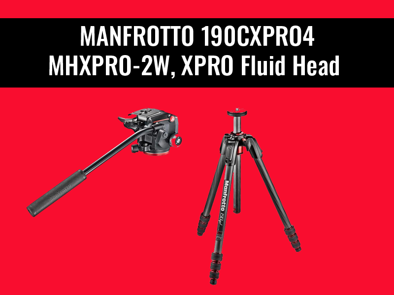 Manfrotto 190 go carbon fibre tripod + xpro fluid head