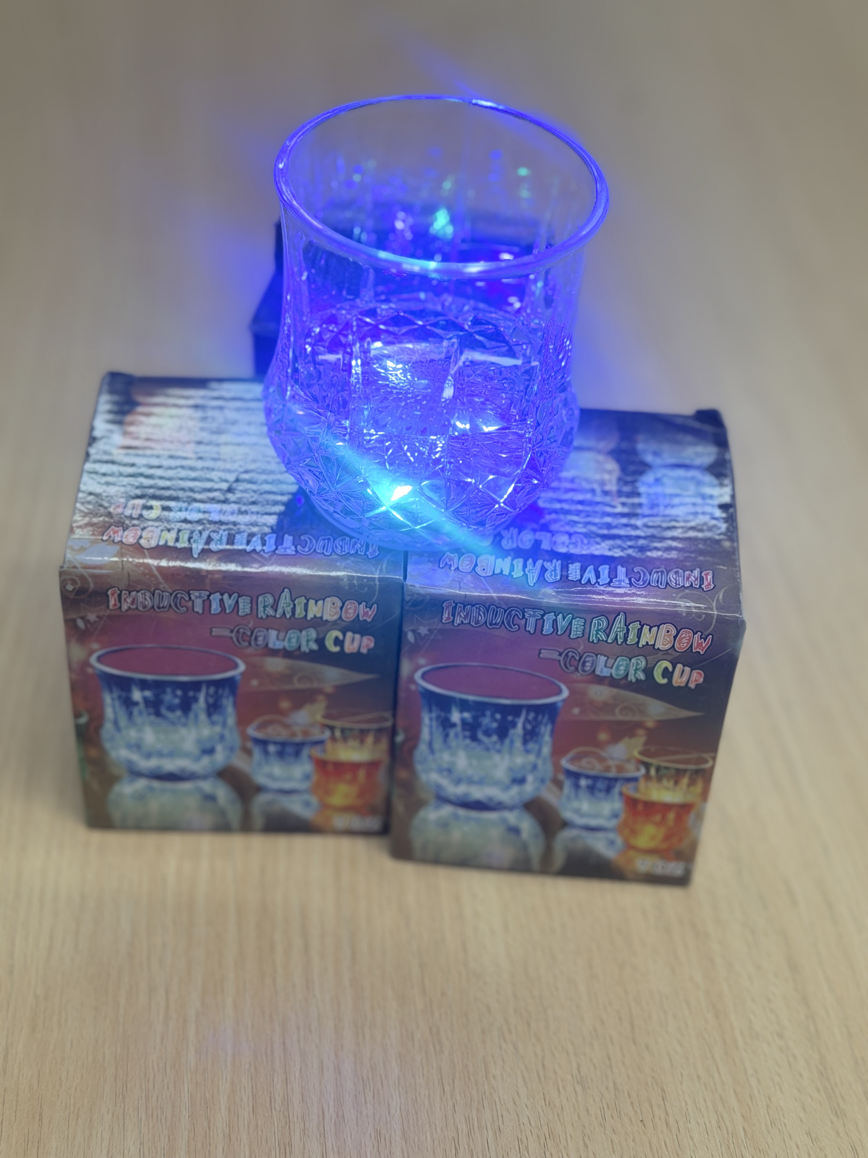 X24 flash drinking crystal cups, multicolor led glowing winedrinking tumblers for bar party decor