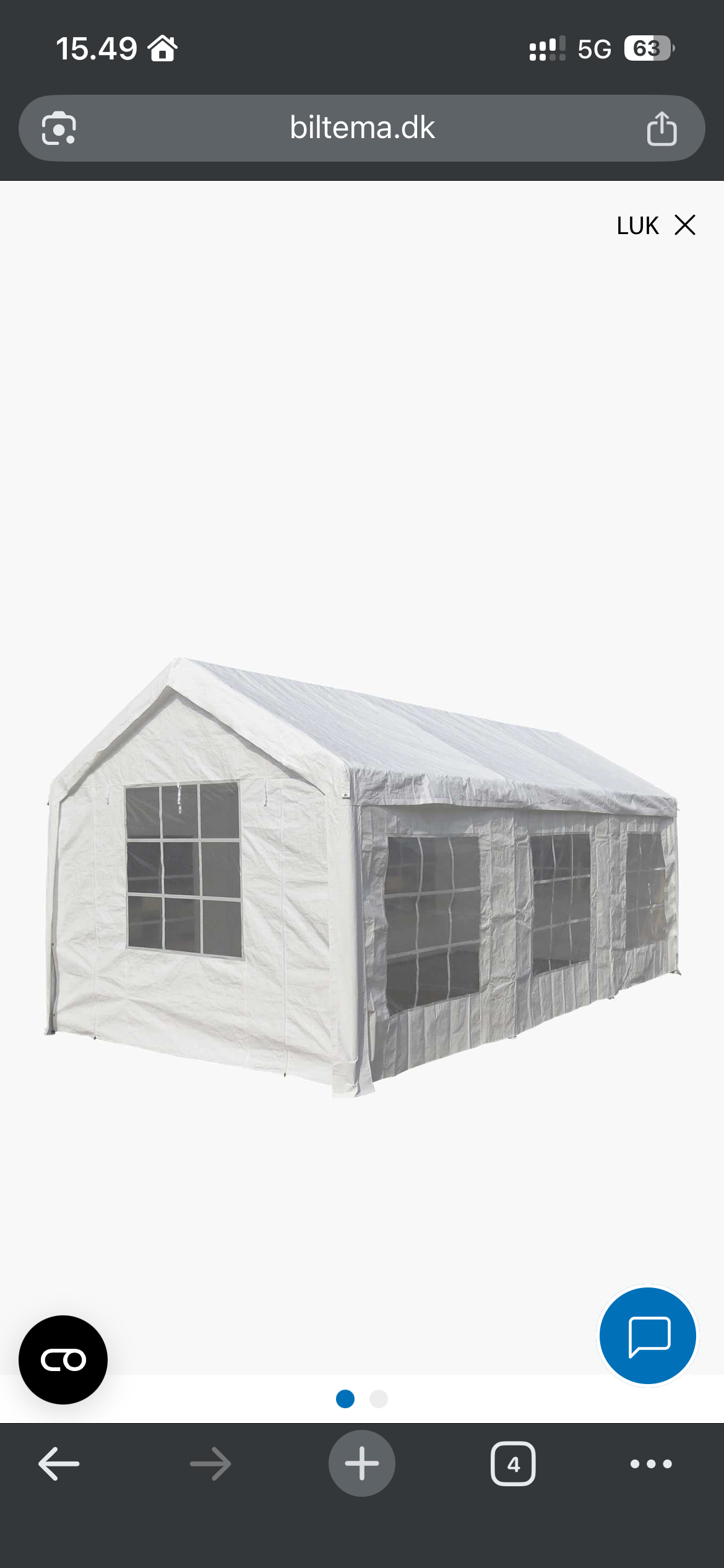 Festtelt / partytelt 3x6m