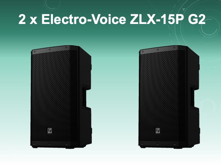 Electro-voice zlx-15p g2 active pa speakers (two units)