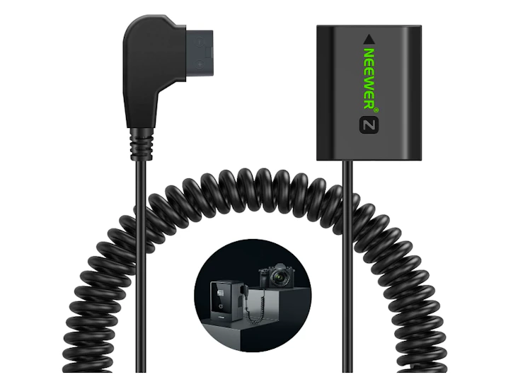 D tap to np-fz100 dummy battery with cable for v mount battery