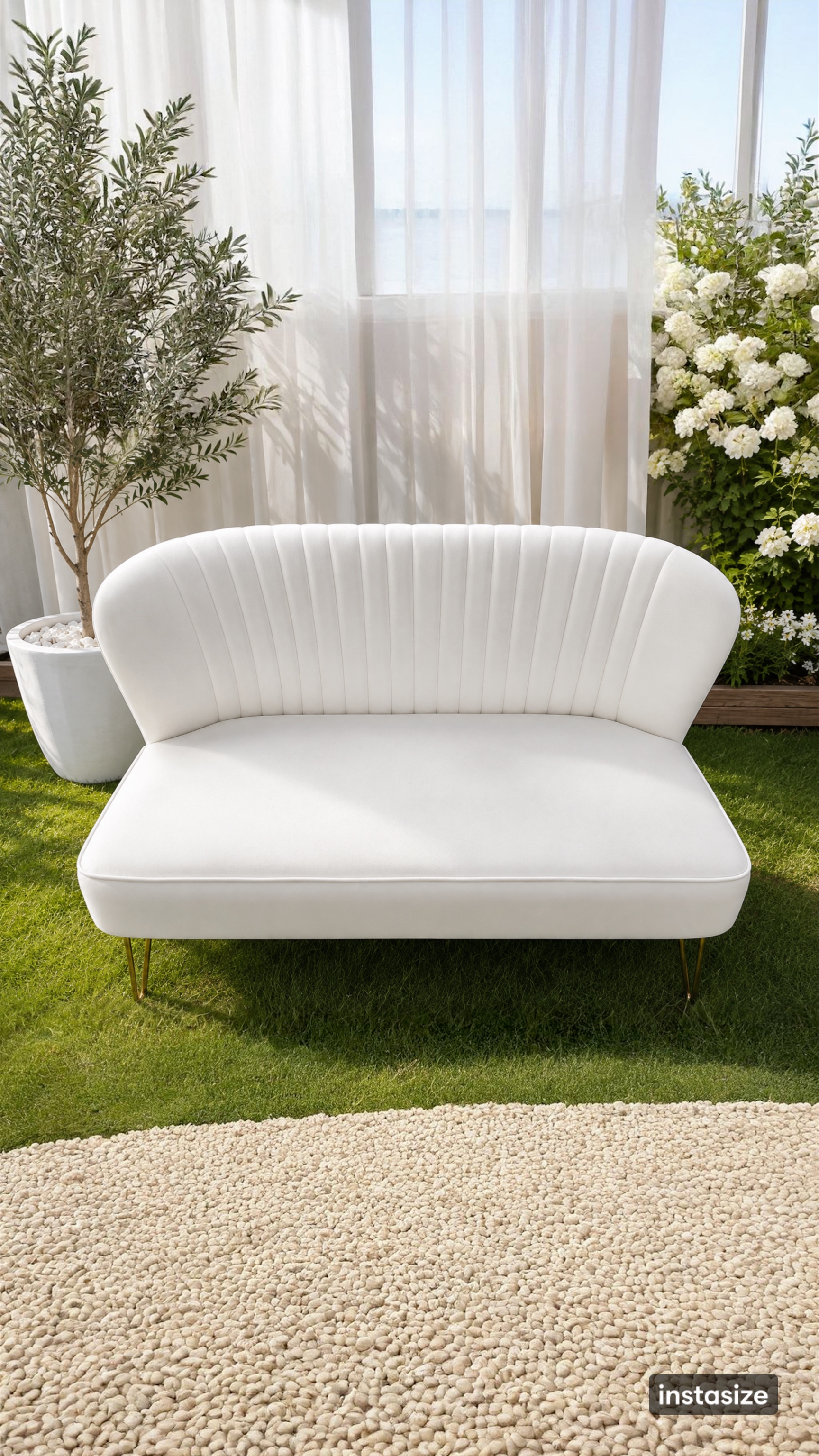 White two seater sofa couch