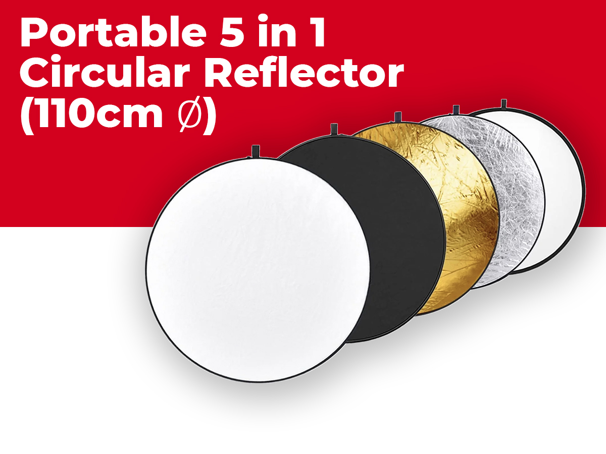 Portable 5 in 1 circular reflector (110cm diametre)
