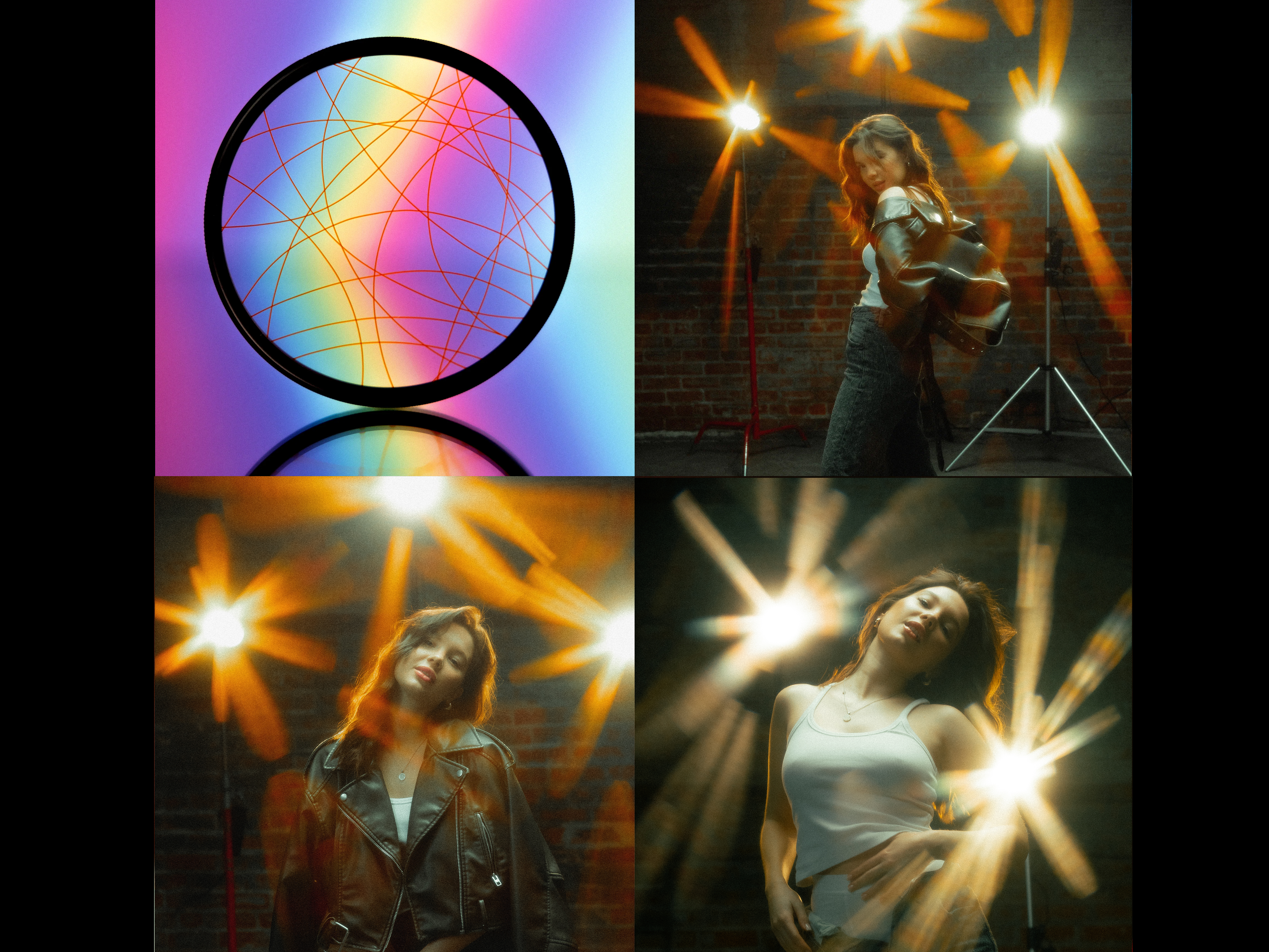 Prism fx filters, (solar amber flare) handheld, kaleidoscope, diopter, lens, dream, mist, vnd, ghost, split, linear