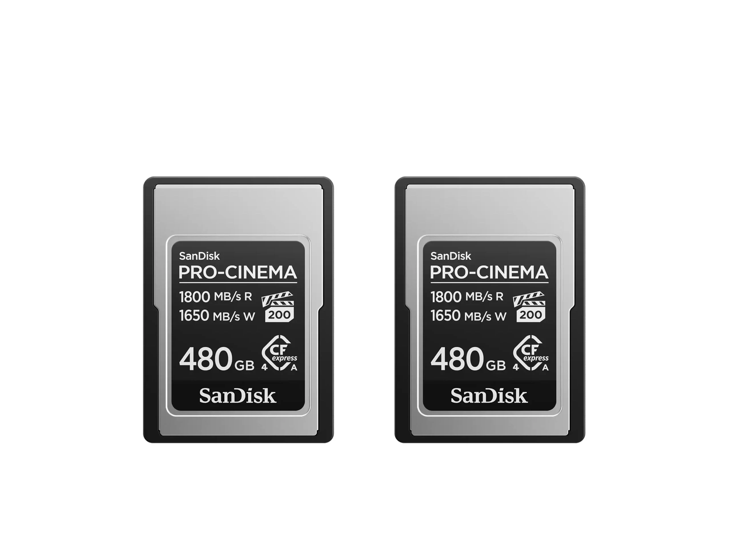 Sandisk pro cinema 480gb cfexpress type a (1800mb/s) 2x avail